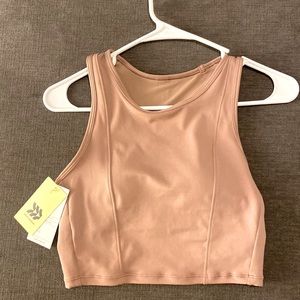 Tan workout top